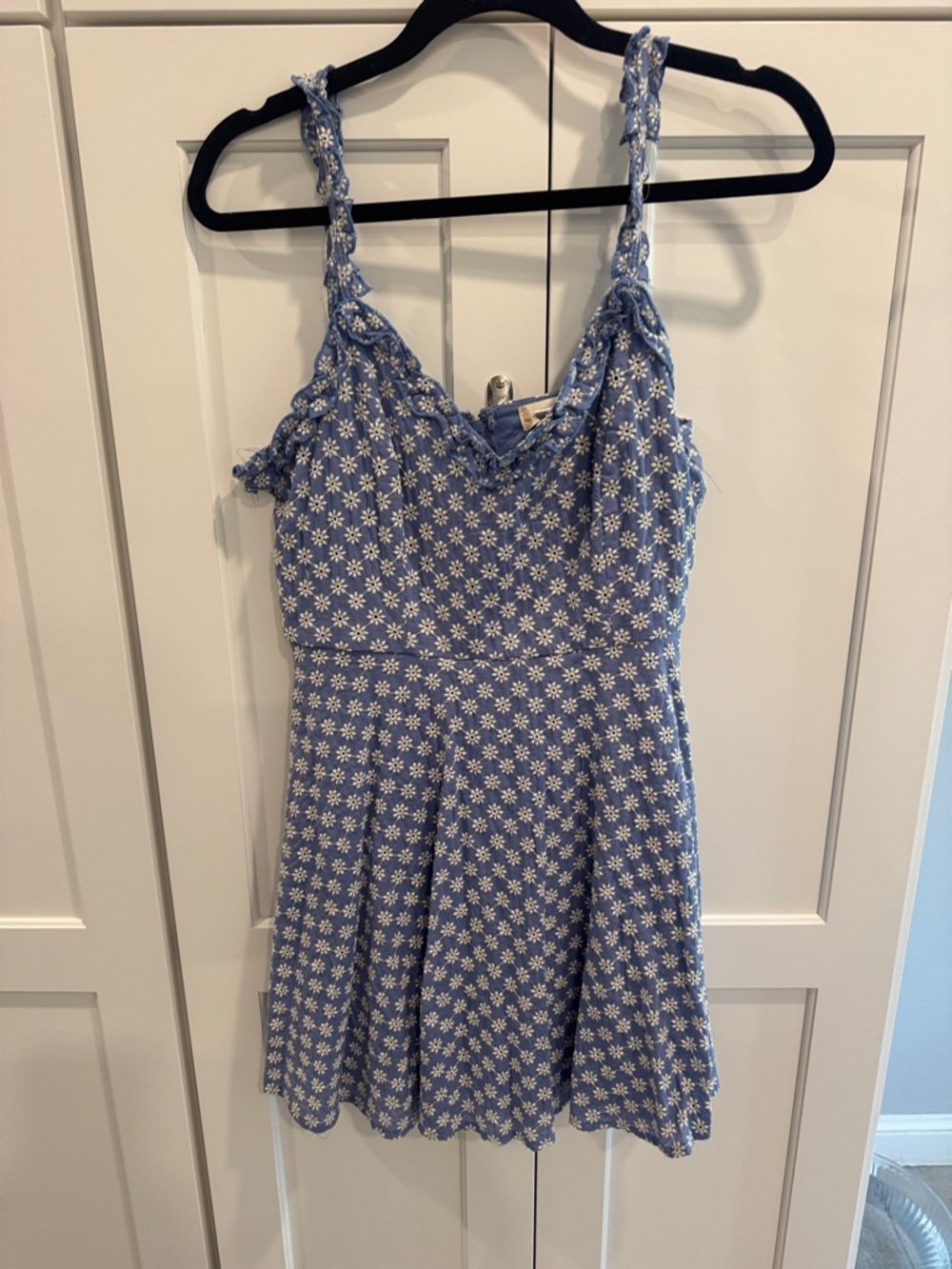 Altar'd State Blue and White Daisy Print Sundress
